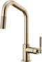 LITZE PULL-DOWN FAUCET WITH ANGLED SPOUT AND KNURLED HANDLE, Brilliance Luxe Gold, small