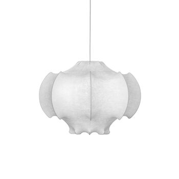 VISCONTEA DIMMABLE PENDANT LIGHT MADE OF COCOON MATERIAL BY ACHILLE CASTIGLIONI, White, large