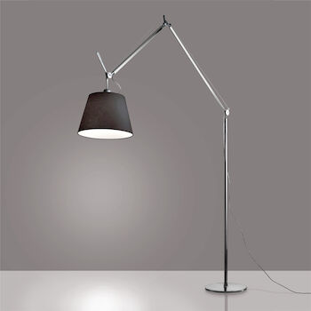 TOLOMEO MEGA LED FLOOR LAMP WITH 17-INCH DIFFUSER, Aluminum/Black, large
