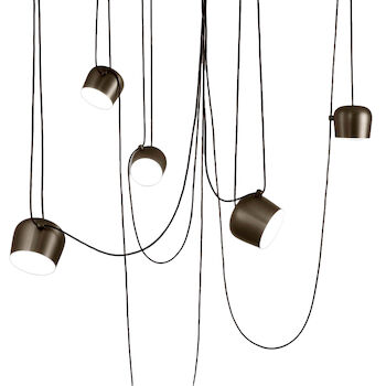 AIM SMALL - LED PENDANT LIGHT (SET OF 5 WITH MULTICANOPY) BY RONAN AND ERWAN BOUROULLEC, Bronze, large