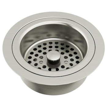 BRIZO KITCHEN SINK FLANGE WITH STRAINER, Stainless, large