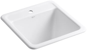 PARK FALLS™ 21 X 22 X 13-3/4 INCHES TOP-/UNDER-MOUNT UTILITY SINK, White, large
