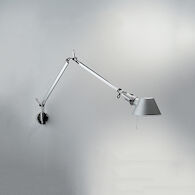 TOLOMEO MINI WALL LAMP WITH J BRACKET, Aluminum, medium