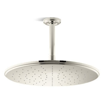 FOUNDATIONS AIR-INDUCTION LARGE CONTEMPORARY RAIN SHOWERHEAD, Polished Nickel, large