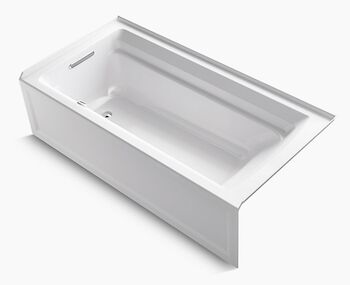 ARCHER® 72 X 36 INCHES ALCOVE BATHTUB WITH INTEGRAL APRON, LEFT-HAND DRAIN, Biscuit, large