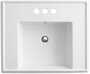 TRESHAM® 24-INCH PEDESTAL BATHROOM SINK WITH 4-INCH CENTERSET FAUCET HOLES, White, small