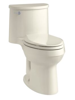 ADAIR COMFORT HEIGHT ONE-PIECE ELONGATED TOILET, Biscuit, large