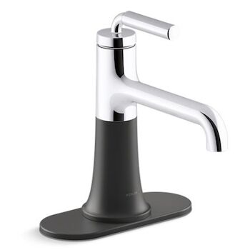 TONE™ SINGLE-HANDLE BATHROOM SINK FAUCET, 1.0 GPM, Polished Chrome with Matte Black, large