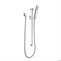 CONTEMPORARY SQUARE PERSONAL HAND SHOWER SET WITH ADJUSTABLE 24-INCH SLIDE BAR, Polished Chrome, medium
