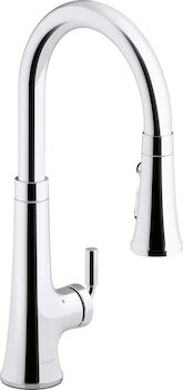 TONE™ TOUCHLESS PULL-DOWN KITCHEN SINK FAUCET WITH KOHLER® KONNECT, Polished Chrome, large