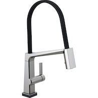 PIVOTAL SINGLE HANDLE EXPOSED HOSE KITCHEN FAUCET WITH TOUCH2O TECHNOLOGY, Arctic Stainless, medium