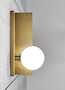 ORBEL LED LINE VOLTAGE WALL SCONCE, Aged Brass, small