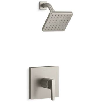HONESTY® RITE-TEMP® SHOWER TRIM WITH 2.5 GPM SHOWERHEAD AND LEVER HANDLE, Vibrant Brushed Nickel, large