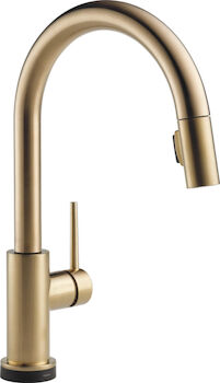 TRINSIC SINGLE HANDLE PULL-DOWN KITCHEN FAUCET FEATURING TOUCH2O(R) TECHNOLOGY, Champagne Bronze, large