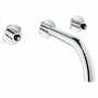 ATRIO NEW 8-INCH TWO HANDLE WALL NOUNTED BATHROOM FAUCET - LESS HANDLE, Chrome, small