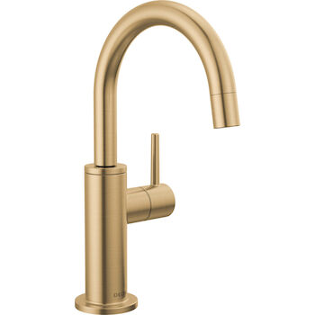 CONTEMPORARY ROUND BEVERAGE FAUCET, Champagne Bronze, large