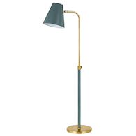 GEORGANN FLOOR LAMP, Aged Brass/Soft Studio Green, medium