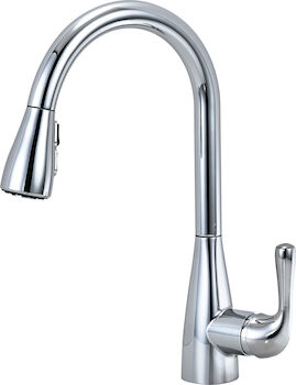 MARLEY SINGLE HANDLE PULL-DOWN KITCHEN FAUCET, Chrome, large