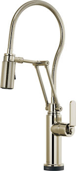 LITZE SMARTTOUCH® ARTICULATING FAUCET WITH FINISHED HOSE, Polished Nickel, large