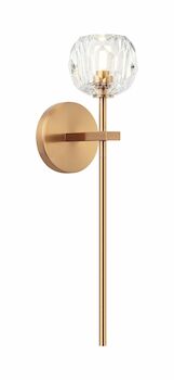 ROSA 1 LIGHT WALL SCONCE, Aged Gold Brass, large