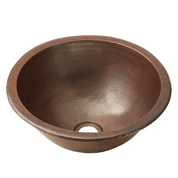 PALOMA ROUND BATHROOM SINK, CPS59, Antique Copper, large