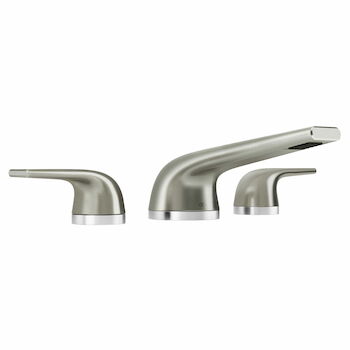 MODULUS 2-HANDLE WIDESPREAD BATHROOM FAUCET WITH LEVER HANDLES, Brushed Nickel, large