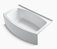 EXPANSE® 60 X 30-36 INCHES CURVED ALCOVE BATHTUB WITH INTEGRAL FLANGE, RIGHT-HAND DRAIN, White, medium