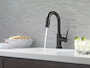 DELTA SINGLE HANDLE PULL-DOWN BAR/PREP FAUCET FEATURING TOUCH2O(R) TECHNOLOGY, Matte Black, small