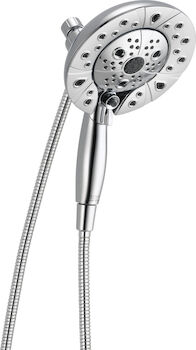 H2OKINETIC IN2ITION 5-SETTING TWO-IN-ONE SHOWERHEAD, Chrome, large