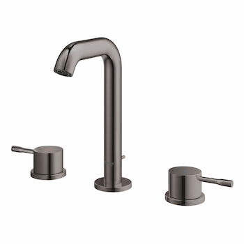 ESSENCE NEW 8" WIDESPREAD TWO-HANDLE M-SIZE BATHROOM FAUCET, Hard Graphite, large