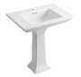 MEMOIRS® STATELY 30-INCH PEDESTAL BATHROOM SINK WITH SINGLE FAUCET HOLE, White, small