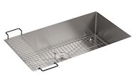 STRIVE® 32 X 18-5/16 X 9-5/16 INCHES UNDER-MOUNT SINGLE BOWL KITCHEN SINK WITH ACCESSORIES, Stainless Steel, medium