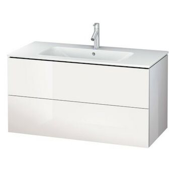L-CUBE 40 1/8-INCH WALL-MOUNTED VANITY UNIT (CABINET ONLY), White High Gloss, large