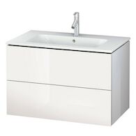 L-CUBE 32 1/4-INCH WALL-MOUNTED VANITY UNIT (CABINET ONLY), White High Gloss, medium