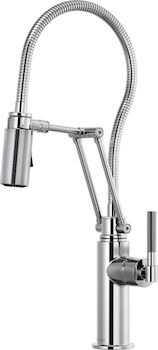 LITZE ARTICULATING FAUCET WITH FINISHED HOSE, Chrome, large