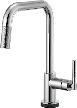 LITZE SMARTTOUCH® PULL-DOWN FAUCET WITH SQUARE SPOUT AND KNURLED HANDLE, Chrome, large
