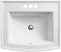 ARCHER® DROP IN BATHROOM SINK WITH 4-INCH CENTERSET FAUCET HOLES, Biscuit, small