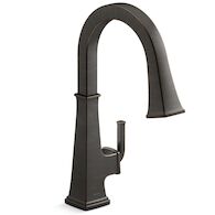 RIFF PULL-DOWN KITCHEN SINK FAUCET WITH THREE-FUNCTION SPRAYHEAD, Oil-Rubbed Bronze, medium