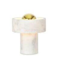 STONE PORTABLE LED TABLE LAMP, White, medium