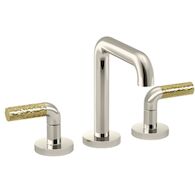 ONE SINK FAUCET, TALL SPOUT WITH P.E GUERIN HANDLES, Polished Nickel / Unlacquered Brass, medium