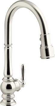 ARTIFACTS® TOUCHLESS PULL-DOWN KITCHEN SINK FAUCET, Vibrant® Polished Nickel, large