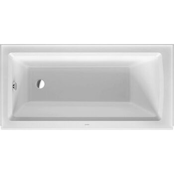 ARCHITEC ACRYLIC BATHTUB WITH 19.25 INCH PANEL HEIGHT AND LEFT DRAIN, White, large