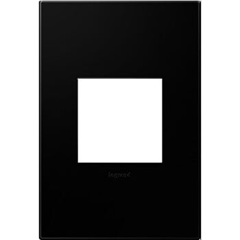 ADORNE 1-GANG PLASTIC WALL PLATE, Black Ink, large