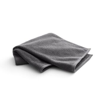 TURKISH BATH LINENS HAND TOWEL WITH TEXTURED WEAVE, 18" X 30", Thunder Grey, large