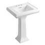 MEMOIRS® CLASSIC 24-INCH PEDESTAL BATHROOM SINK WITH 4-INCH CENTERSET FAUCET HOLES, White, small