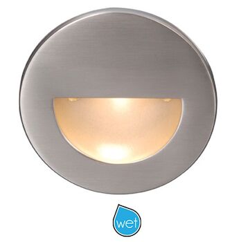 LEDme® ROUND STEP AND WALL LIGHT, Brushed Nickel, large