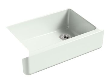WHITEHAVEN® SELF-TRIMMING® 32-11/16 X 21-9/16 X 9-5/8 INCHES UNDER-MOUNT SINGLE-BOWL SINK WITH TALL APRON, Sea Salt, large