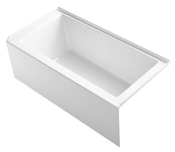 UNDERSCORE® 60 X 30 INCHES ALCOVE BATHTUB WITH INTEGRAL APRON AND INTEGRAL FLANGE AND RIGHT-HAND DRAIN, White, large