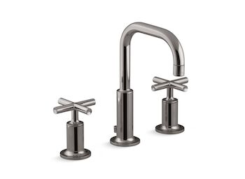 PURIST WIDESPREAD BATHROOM SINK FAUCET WITH CROSS HANDLES, 1.2 GPM, Vibrant Titanium, large