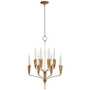 AIDEN 25-INCH SMALL SIXTEEN LIGHT CHANDELIER, Gilded Iron, small